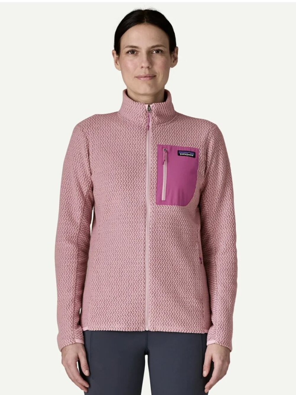 Patagonia R1 Air Fleece Jacket Women's Large Quiet Violet Pink Purple